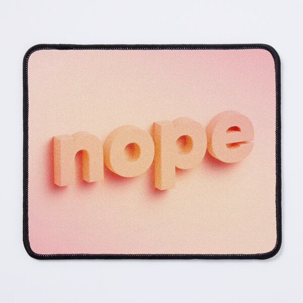 Item preview, Nope 3D lettering on peach pink background designed and sold by helga-wigandt.