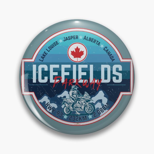 Item preview, Icefields Parkway Canada Highway 93 Motorcycle Sticker & T-Shirt 01 designed and sold by OuterShellUK.