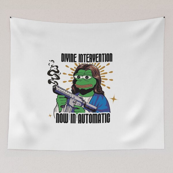 Item preview, Pepe gun Divine Intervention designed and sold by GalaxyExplorers.