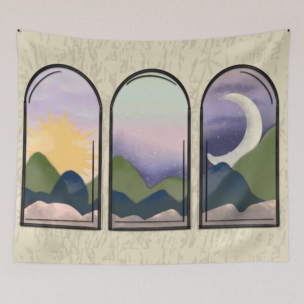 Item preview, Dawn to Dusk Triplicate designed and sold by AdriaCaps Art & Design.