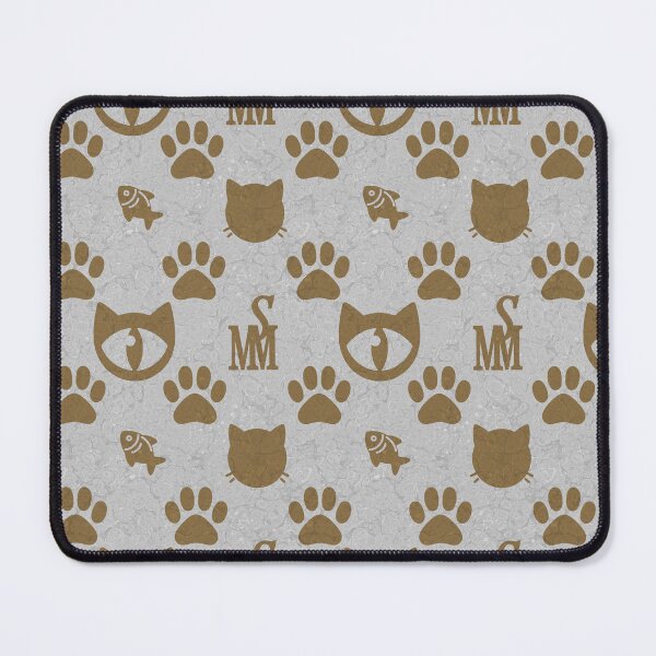 Item preview, Sir Meowton's Gilded Grace - Elegant Gold on White Cat Paw Pattern designed and sold by Sir Meow Meow.