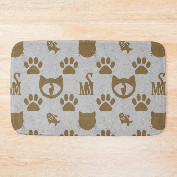 Item preview, Sir Meowton's Gilded Grace - Elegant Gold on White Cat Paw Pattern designed and sold by Sir Meow Meow.