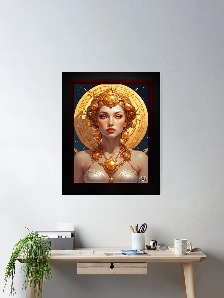 Portrait Of Palatia Palathus Beautiful AI Concept Art by Xzendor7 Room Decor Poster Art Print