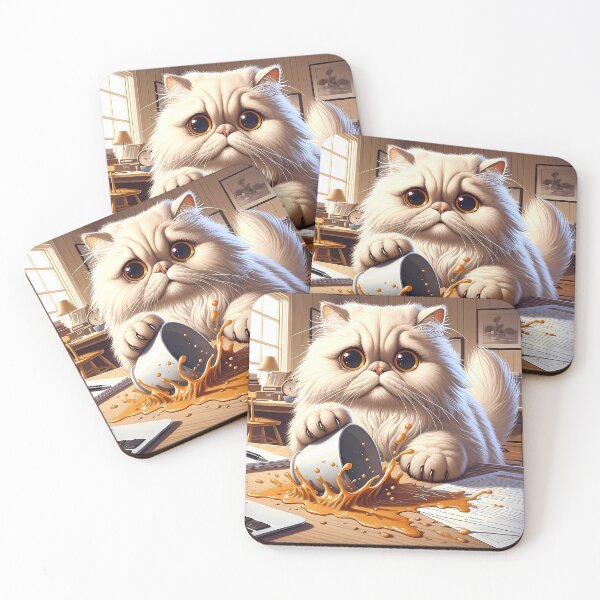 Item preview, Coffee Catastrophe: Creamy Spill by Mr. Whiskers designed and sold by Felix Tanner.