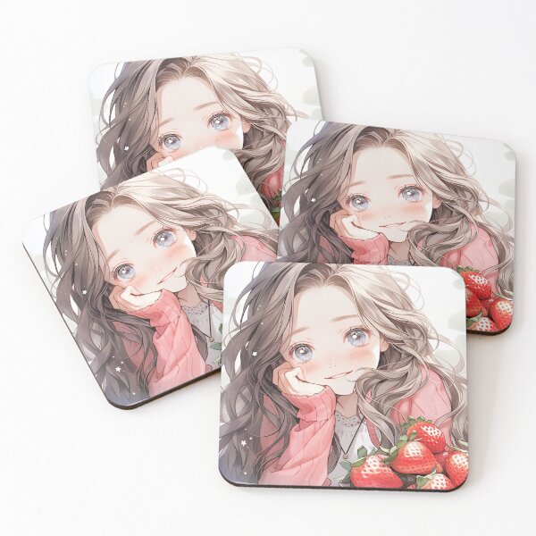 Item preview, Soft Strawberry Delight Anime Girl designed and sold by bubblegoth.