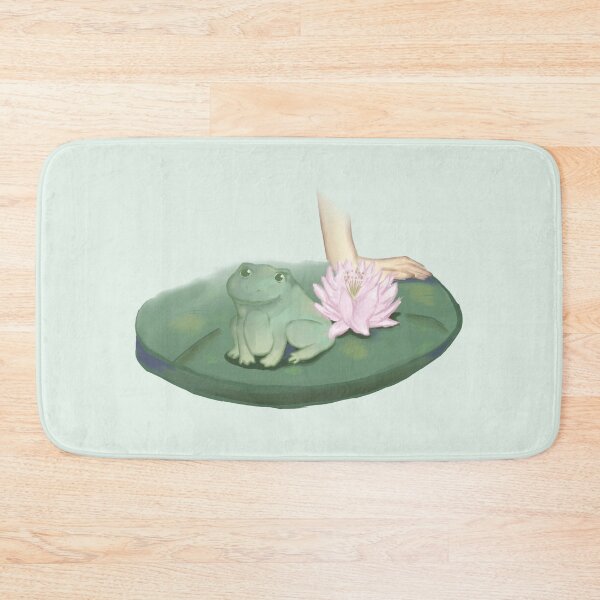 Item preview, Cute frog with water lily designed and sold by lydrawingz.