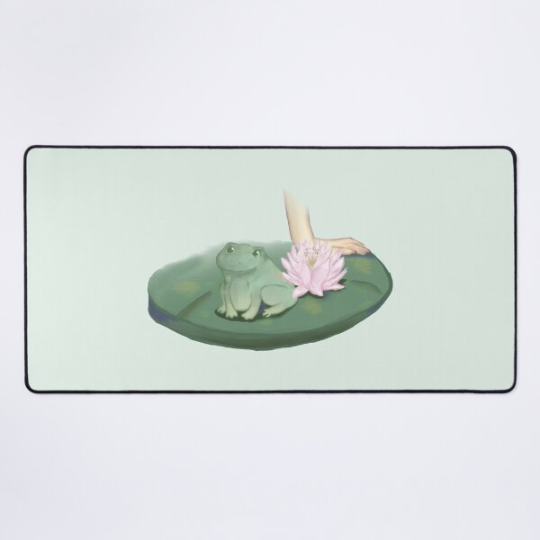 Item preview, Cute frog with water lily designed and sold by lydrawingz.