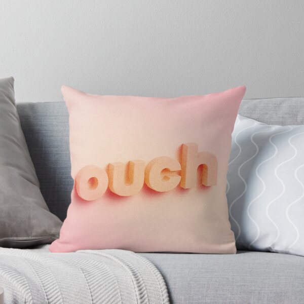 Item preview, Ouch 3D lettering on peach pink background  designed and sold by helga-wigandt.