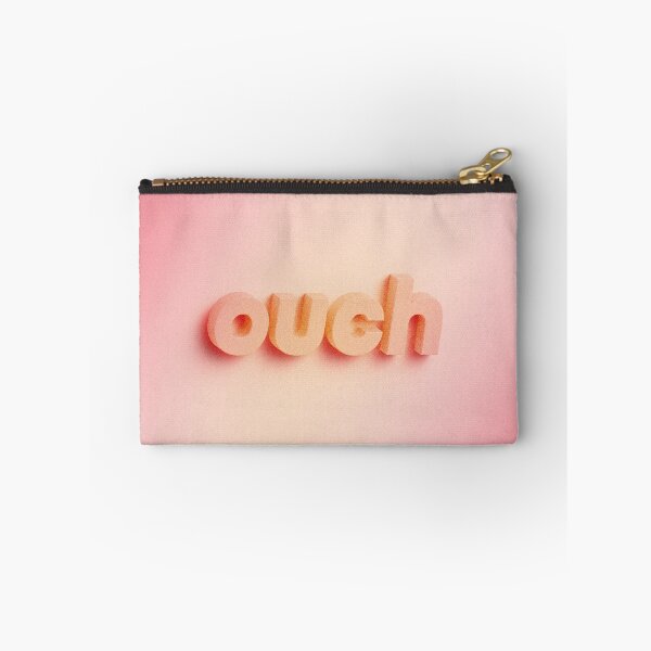 Item preview, Ouch 3D lettering on peach pink background  designed and sold by helga-wigandt.