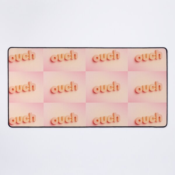Item preview, Ouch 3D lettering on peach pink background designed and sold by helga-wigandt.