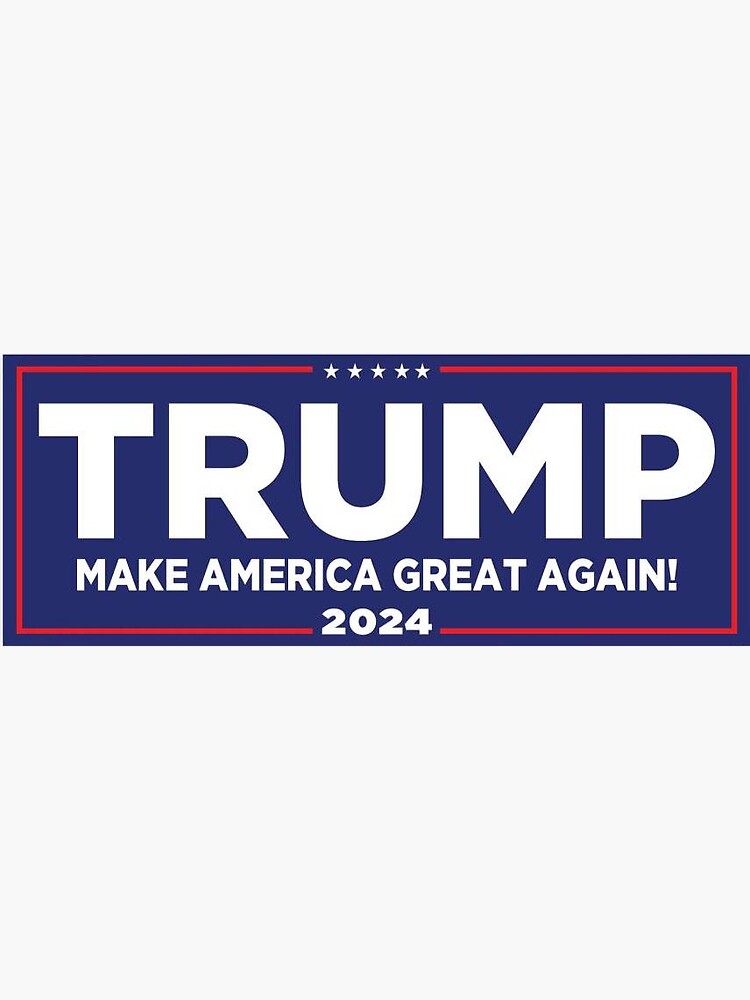 Imagen 3 de 3, Pegatina con la obra Donald Trump para presidente 2024, diseñada y vendida por 2GoodGoats.