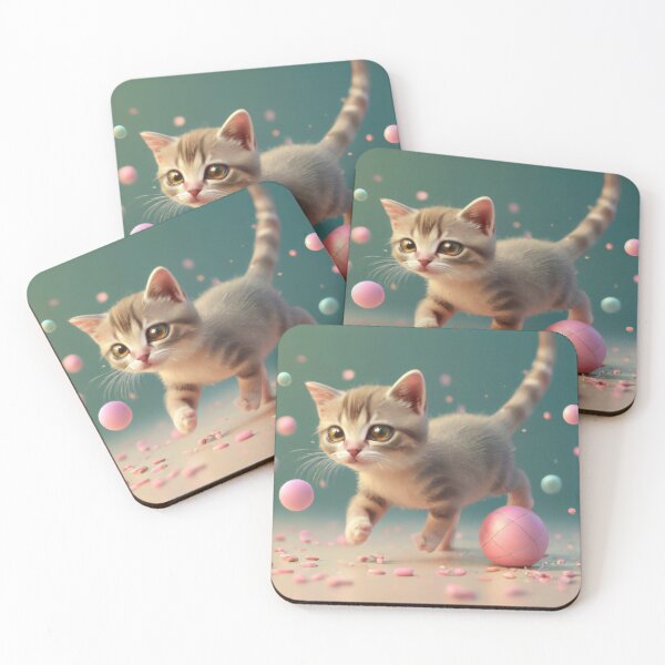 Item preview, Copy of Funny cute kitten playing with ball designed and sold by KolorowySwiata.