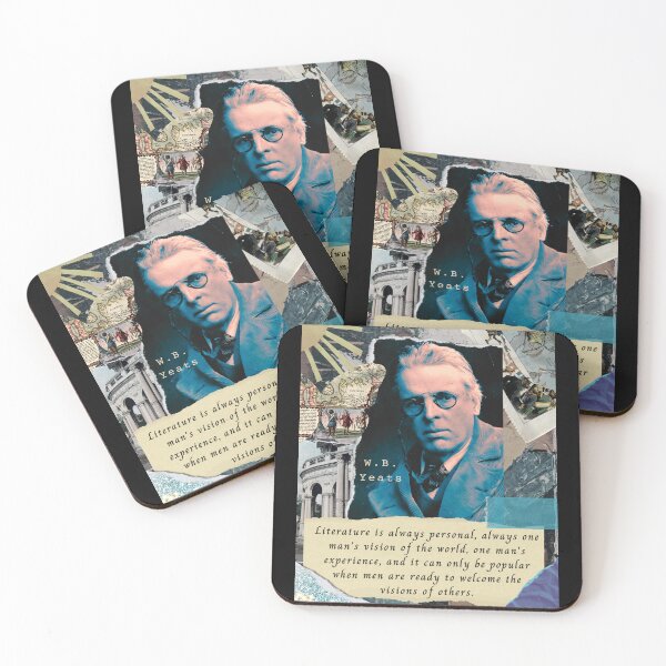 Item preview, William Butler Yeats portrait and quote: Literature is always personal, always one man's vision of the world, one man's experience... designed and sold by artbleed.