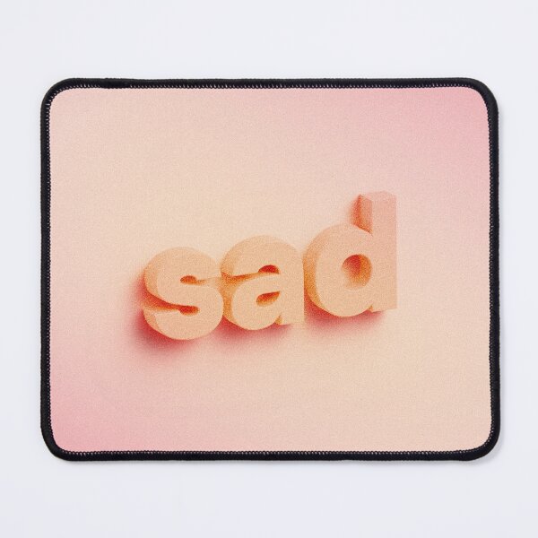 Item preview, Sad 3D lettering on peach pink background designed and sold by helga-wigandt.