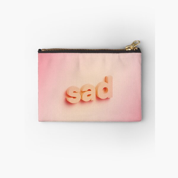 Item preview, Sad 3D lettering on peach pink background  designed and sold by helga-wigandt.
