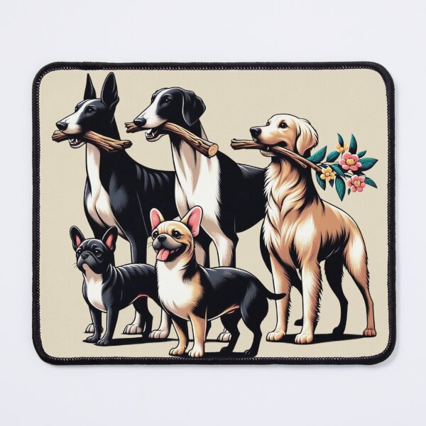 Item preview, Cute dogs with flower designed and sold by Chaput Store.