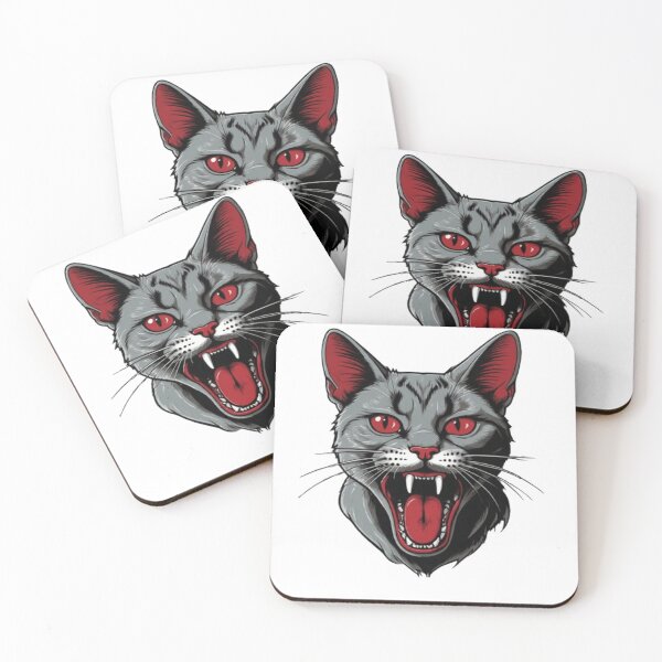 Item preview, Whiskered Whimsy: Vintage-inspired Comic Cat Art in Rusticcore Gray and Crimson Pop Art Style designed and sold by SSulatul101.