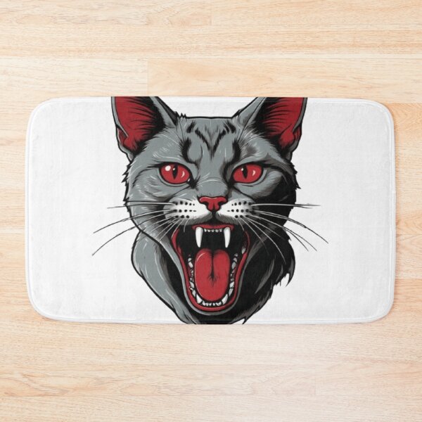 Item preview, Whiskered Whimsy: Vintage-inspired Comic Cat Art in Rusticcore Gray and Crimson Pop Art Style designed and sold by SSulatul101.