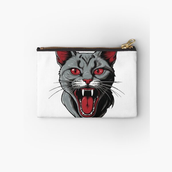 Item preview, Whiskered Whimsy: Vintage-inspired Comic Cat Art in Rusticcore Gray and Crimson Pop Art Style designed and sold by SSulatul101.