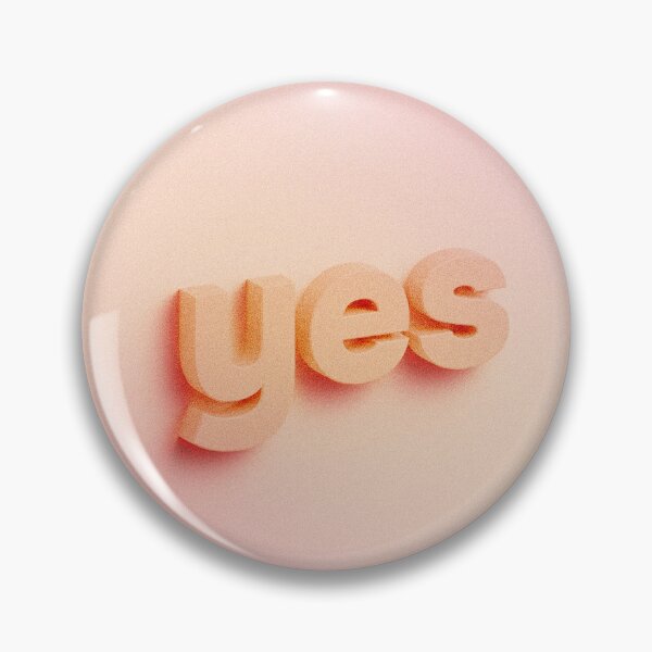 Item preview, Yes 3D lettering on peach pink background  designed and sold by helga-wigandt.