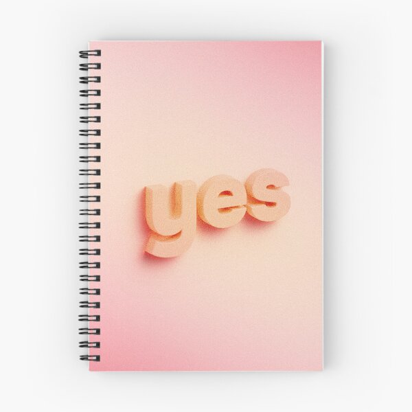 Item preview, Yes 3D lettering on peach pink background  designed and sold by helga-wigandt.
