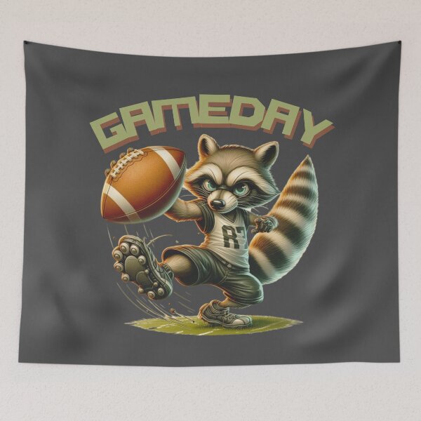 Item preview, a cool raccoon playing American football designed and sold by Animal world designs.