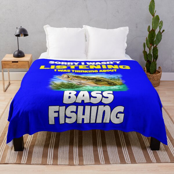 Item preview, Fishing Fisherman Design Sorry I Wasn’t Listening I Was Thinking About Bass Fishing  designed and sold by fantasticdesign.