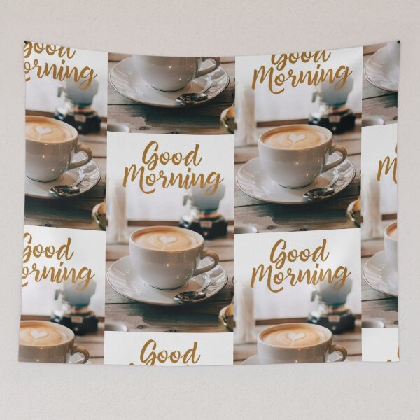 Item preview, Good Morning coffee heart designed and sold by MrBoutik.