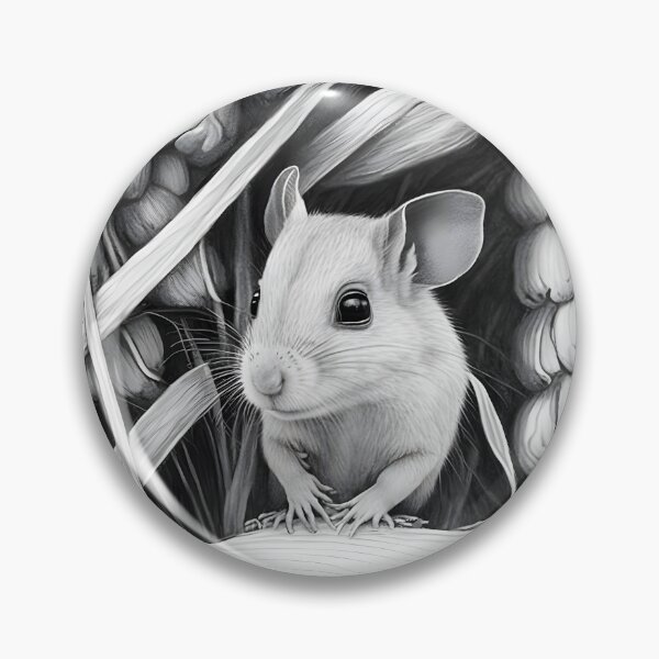 Item preview, Black and White Mouse Pencil Drawing designed and sold by Pencil-Art.