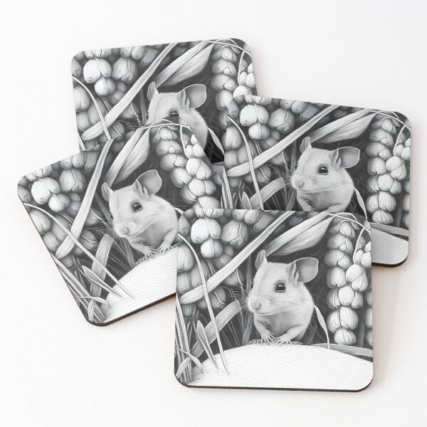 Item preview, Black and White Mouse Pencil Drawing designed and sold by Pencil-Art.