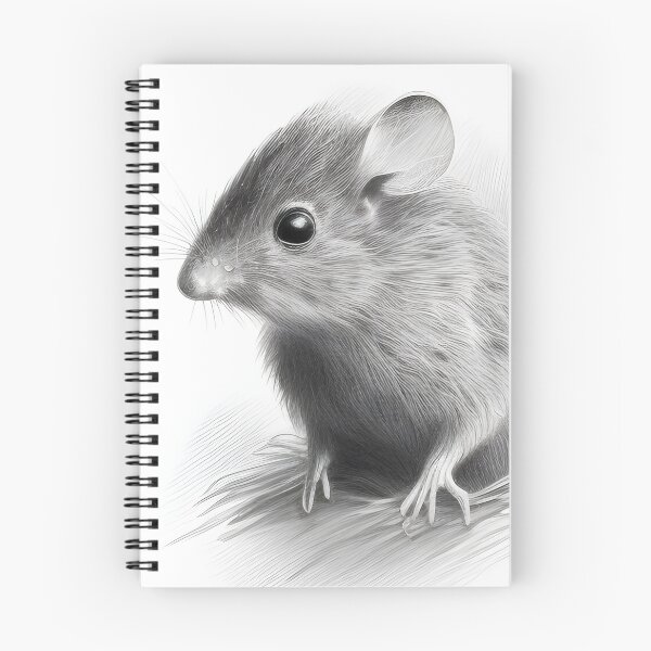 Item preview, Black and White Mouse Pencil Drawing designed and sold by Pencil-Art.