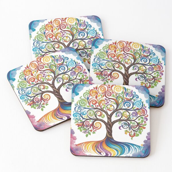 Item preview, Watercolor Swirling Tree of Life  designed and sold by PagonDragon.