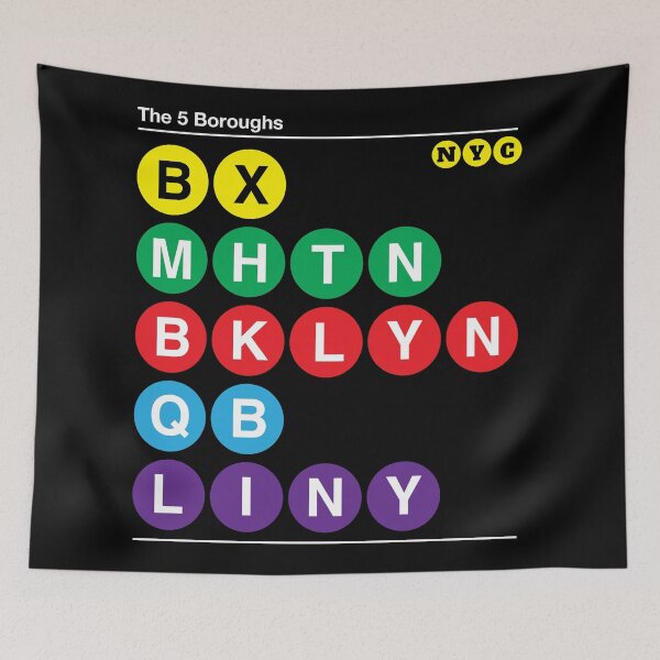 Artikelvorschau, Der 5 Boroughs Remix entworfen und verkauft von NYC Subway Styles.