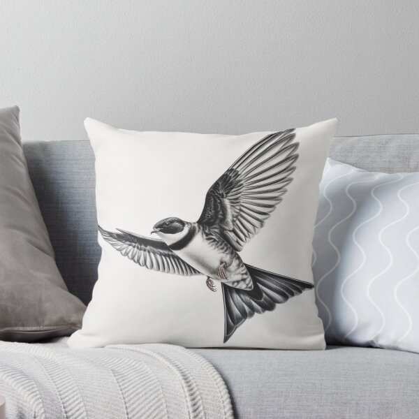 Item preview, Black and White Bird Pencil Drawing designed and sold by Pencil-Art.