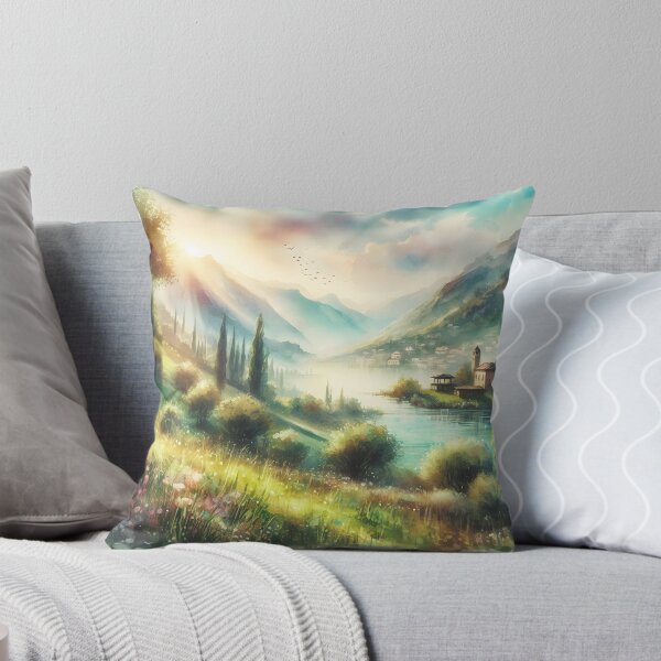 Item preview,  "Water-colored Fantasy Mood 3 :Throw Pillow designed and sold by LLdreams.