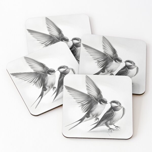 Item preview, Black and White Bird Pencil Drawing designed and sold by Pencil-Art.