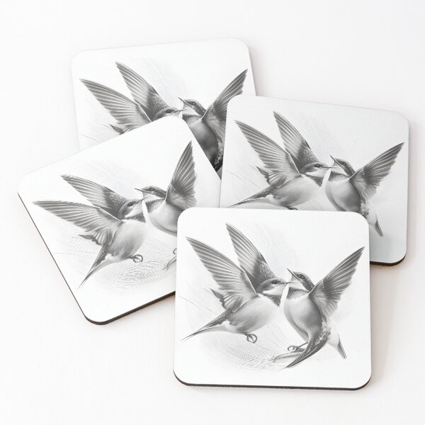 Item preview, Black and White Bird Pencil Drawing designed and sold by Pencil-Art.