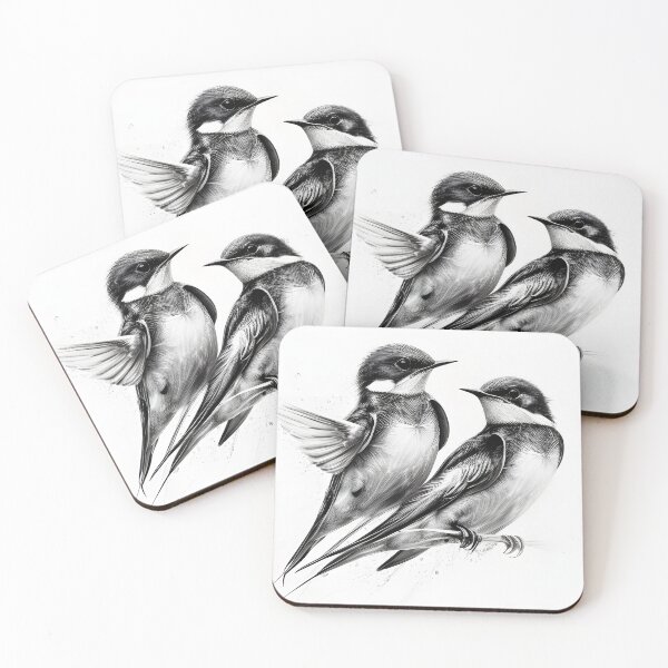 Item preview, Black and White Bird Pencil Drawing designed and sold by Pencil-Art.
