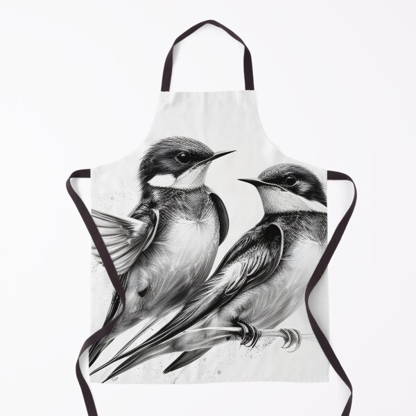 Item preview, Black and White Bird Pencil Drawing designed and sold by Pencil-Art.