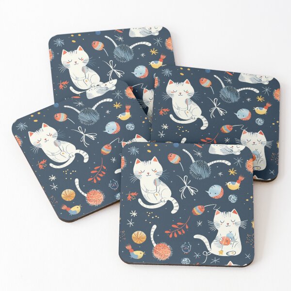 Item preview, Lovely meowy cats cute pattern designed and sold by SmileshareShop.