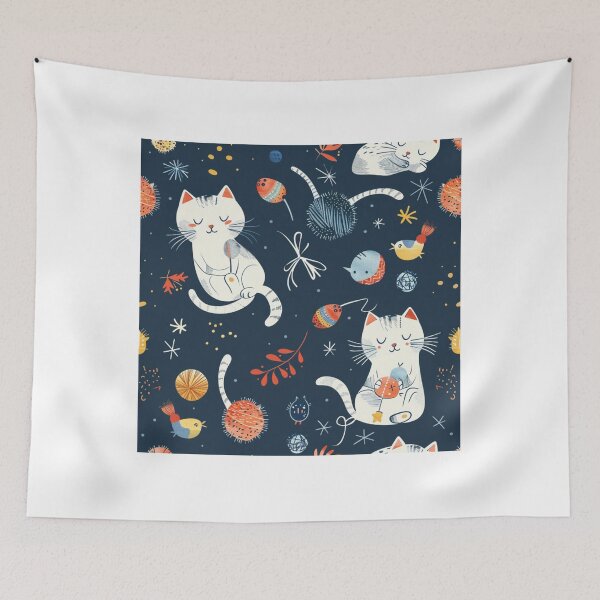Item preview, Lovely meowy cats cute pattern designed and sold by SmileshareShop.
