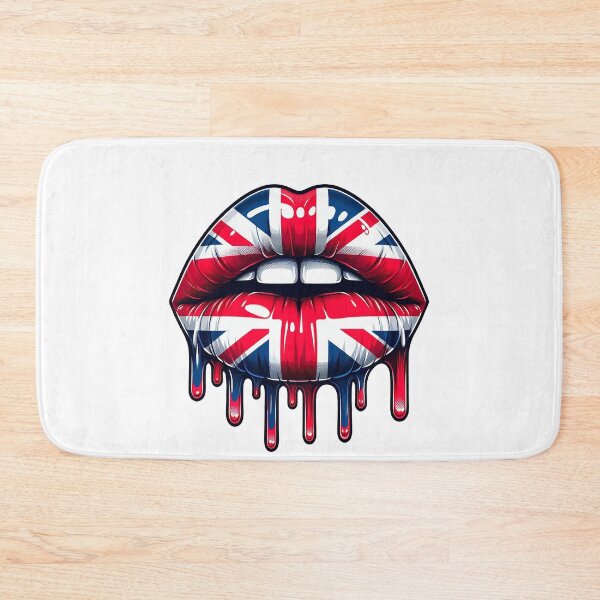 Item preview, Lips drip, UK flag, Union Jack flag lips designed and sold by iclipart.