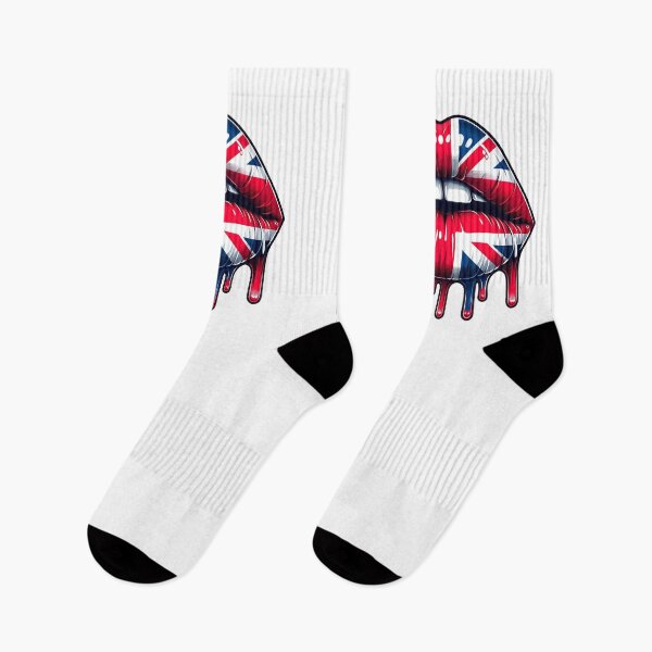 Item preview, Lips drip, UK flag, Union Jack flag lips designed and sold by iclipart.