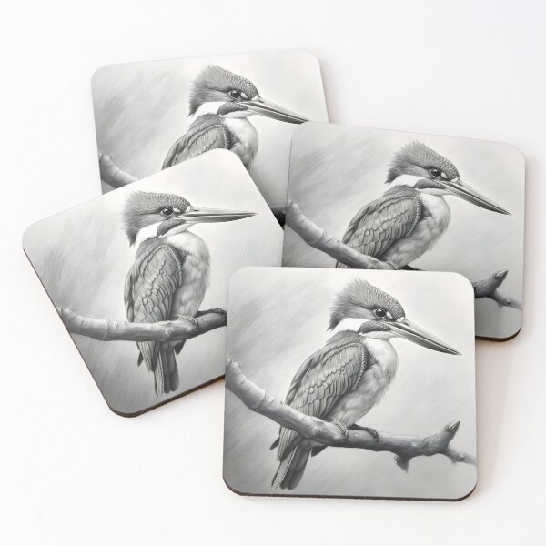Item preview, Black and White Bird Pencil Drawing designed and sold by Pencil-Art.