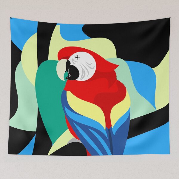 Item preview, Abstract Scarlet Macaw With Colorful Background designed and sold by studioart.