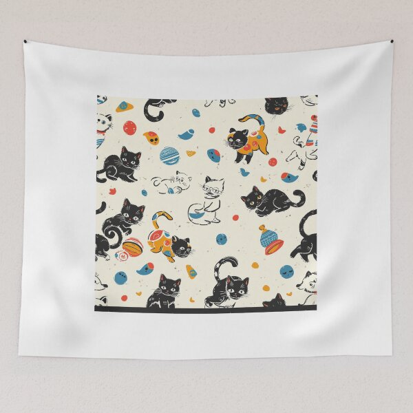 Item preview, Lovely meowy cats cute pattern designed and sold by SmileshareShop.