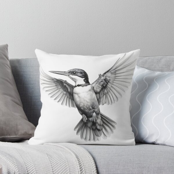 Item preview, Black and White Bird Pencil Drawing designed and sold by Pencil-Art.