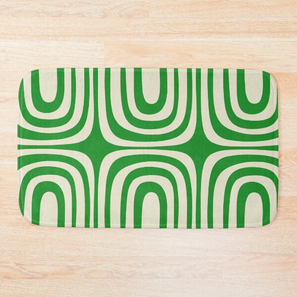 Item preview, Midcentury Modern Confaab Abstract Pattern Green Cream designed and sold by kierkegaard.