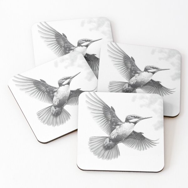 Item preview, Black and White Bird Pencil Drawing designed and sold by Pencil-Art.