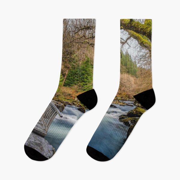 Item preview, Autumn Footbridge Rapids designed and sold by AJEvans.